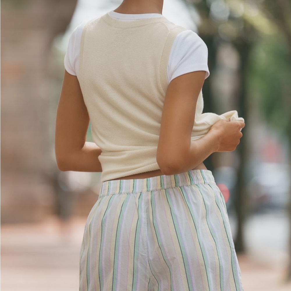 Anthropologie Wren Striped Pastel Boxer Shorts NWT - Picture 3 of 5